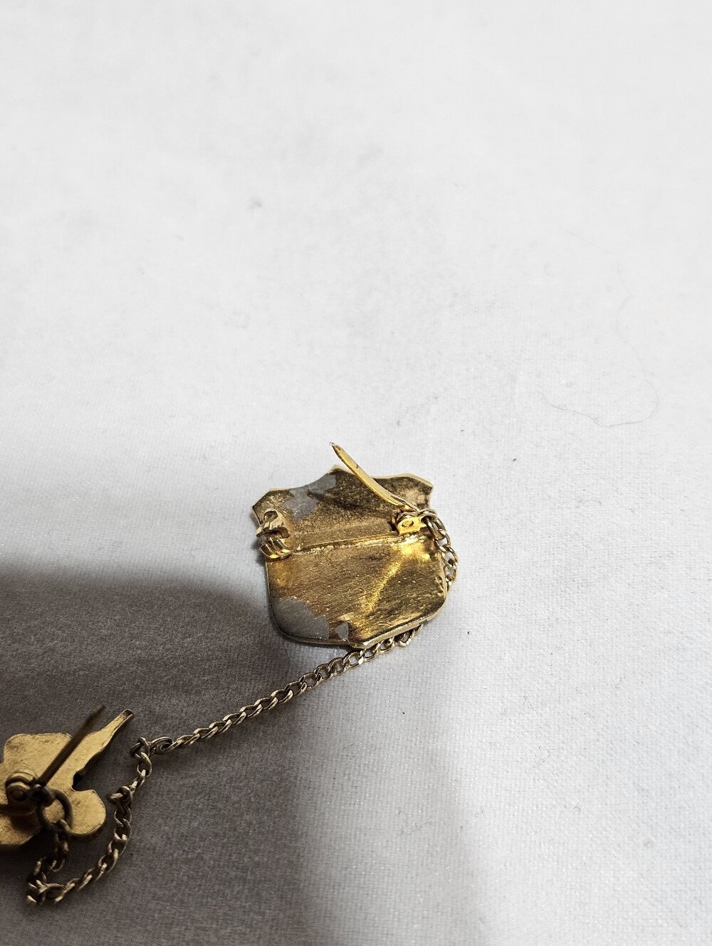 Vintage WWII US Army Infantry Sweetheart Pin Great Seal Shield & Soldier Chain - Picture 8 of 9